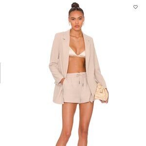 Allsaints Aleida Blazer and Tri Shorts Matching Set in Taupe Beige NWOT